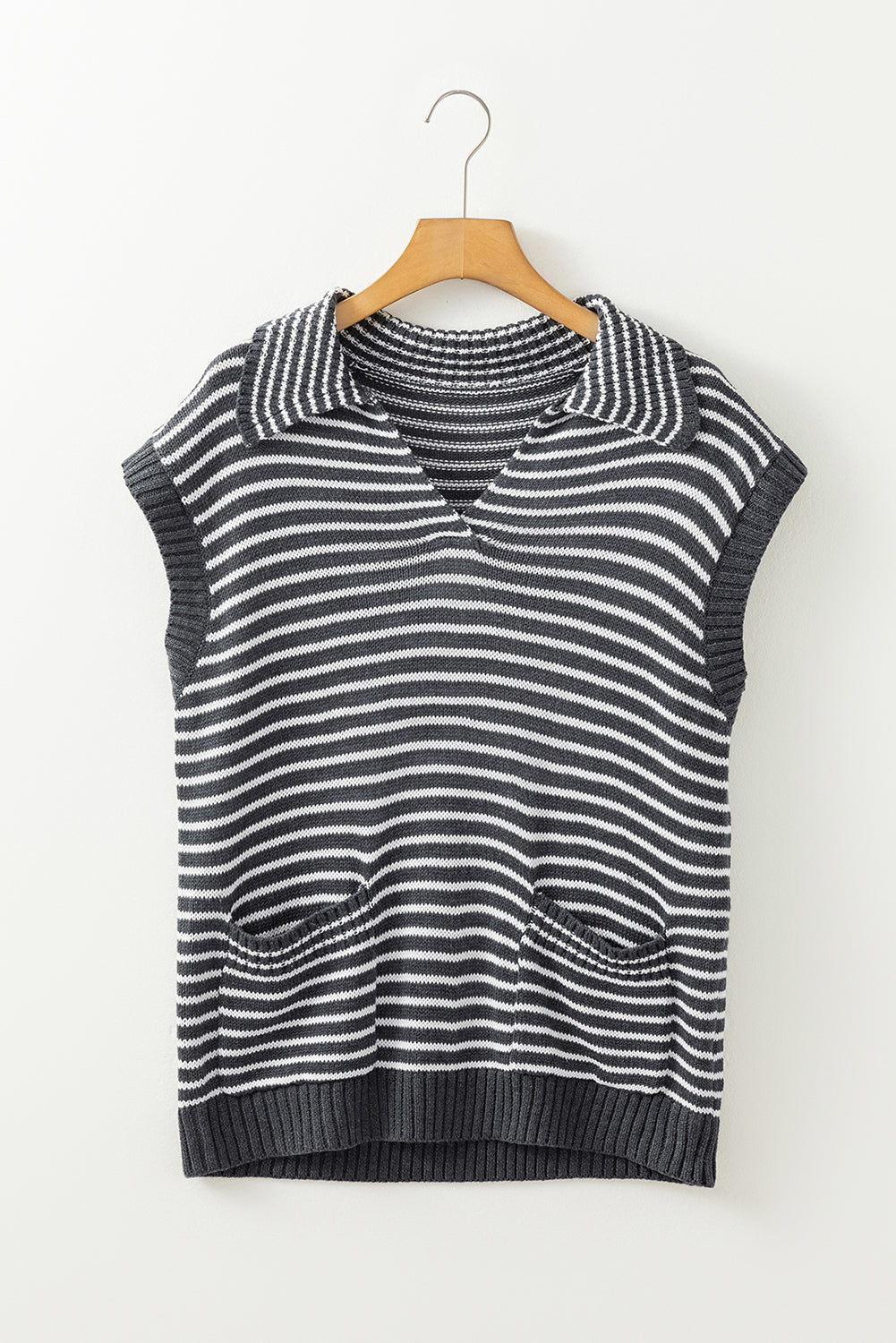 Stripe V-Neck Sweater Vest