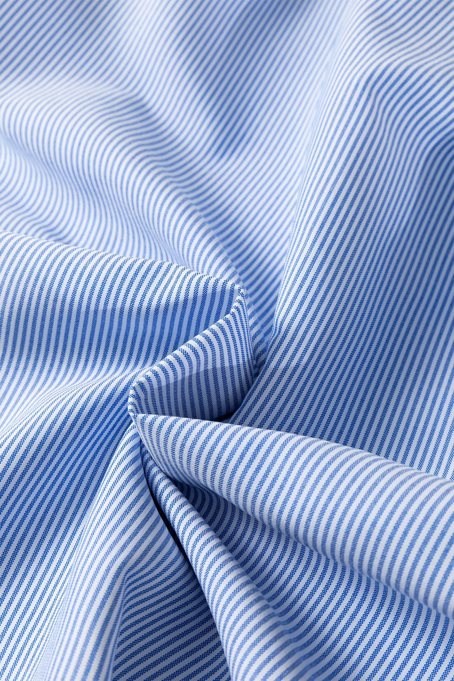 Plus Size Stripe Shirred Collared V-Neck Midi Dress