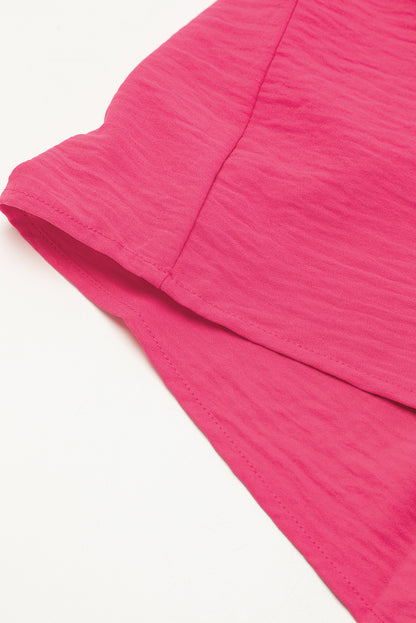 Solid Half Buttoned Collar Loose Romper