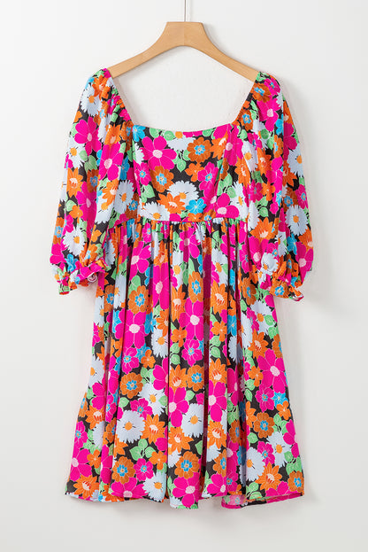 Floral Puff Sleeve Dress