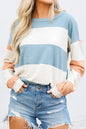 Colorblock Stripe Long Sleeve Top