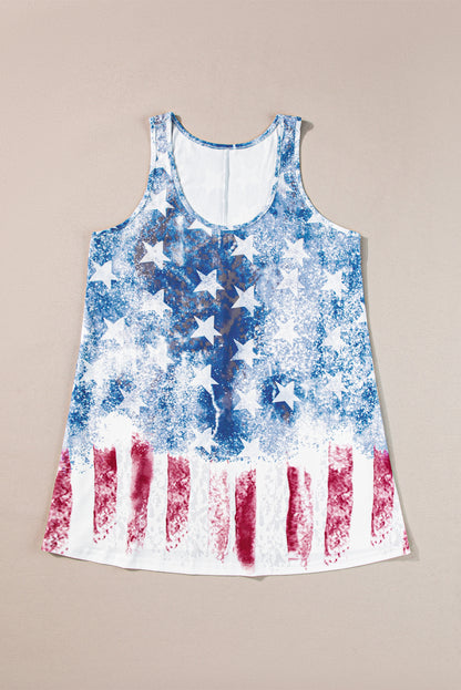 Mineral Wash Flag Tank Top