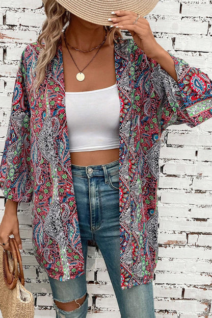 Paisley Open Front Kimono