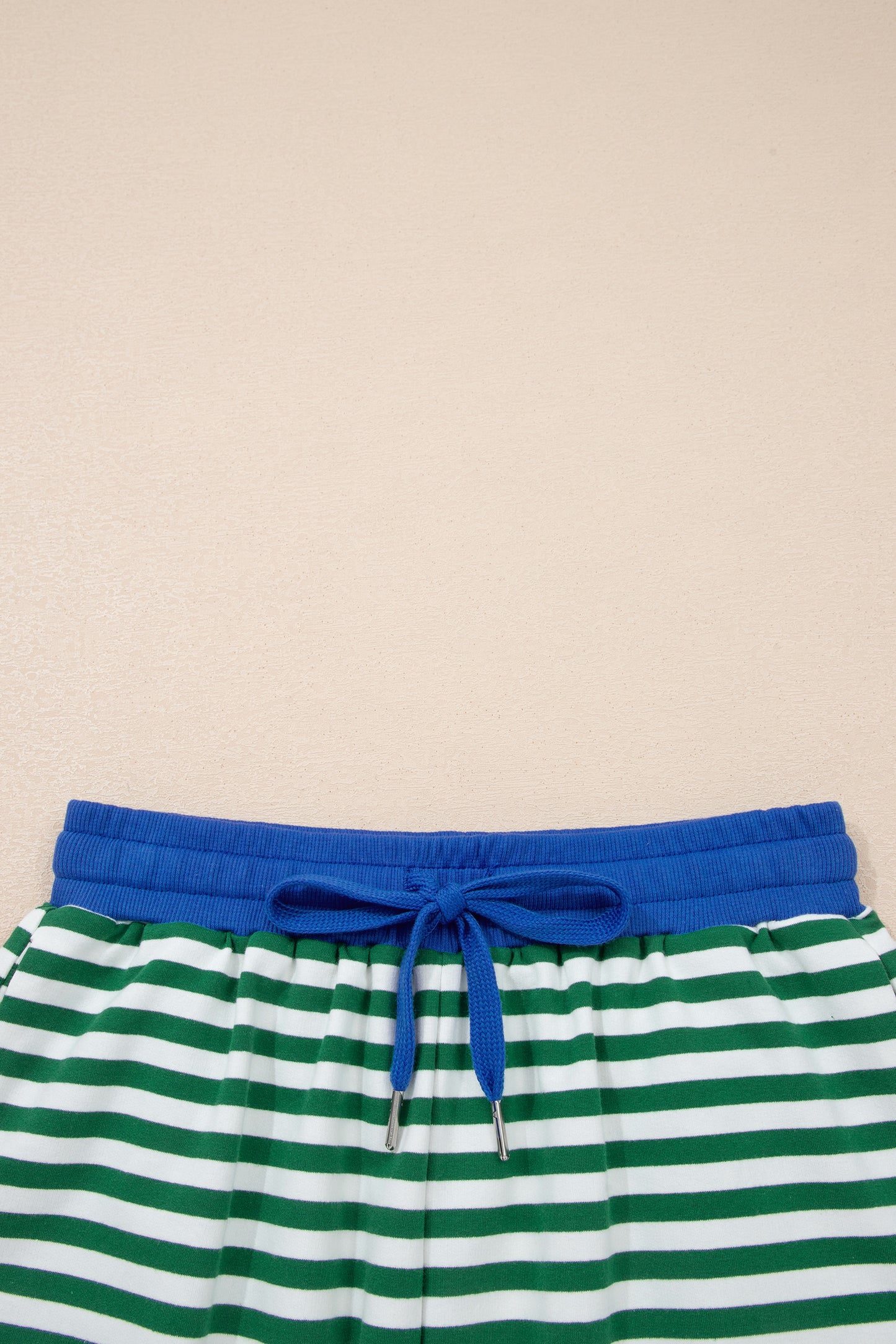 Stripe Terry Knit Top & Shorts Set
