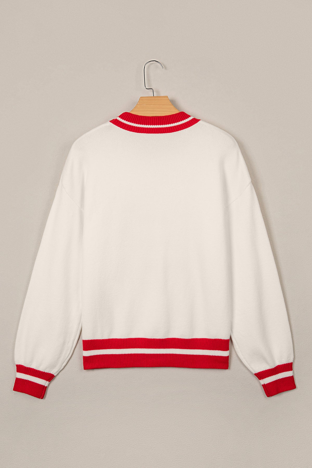 Christmas Tree Gingham Patch Embroidered Sweater