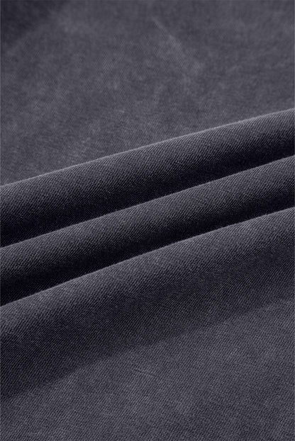 Floral Patch Mineral Wash Terry Knit Pants