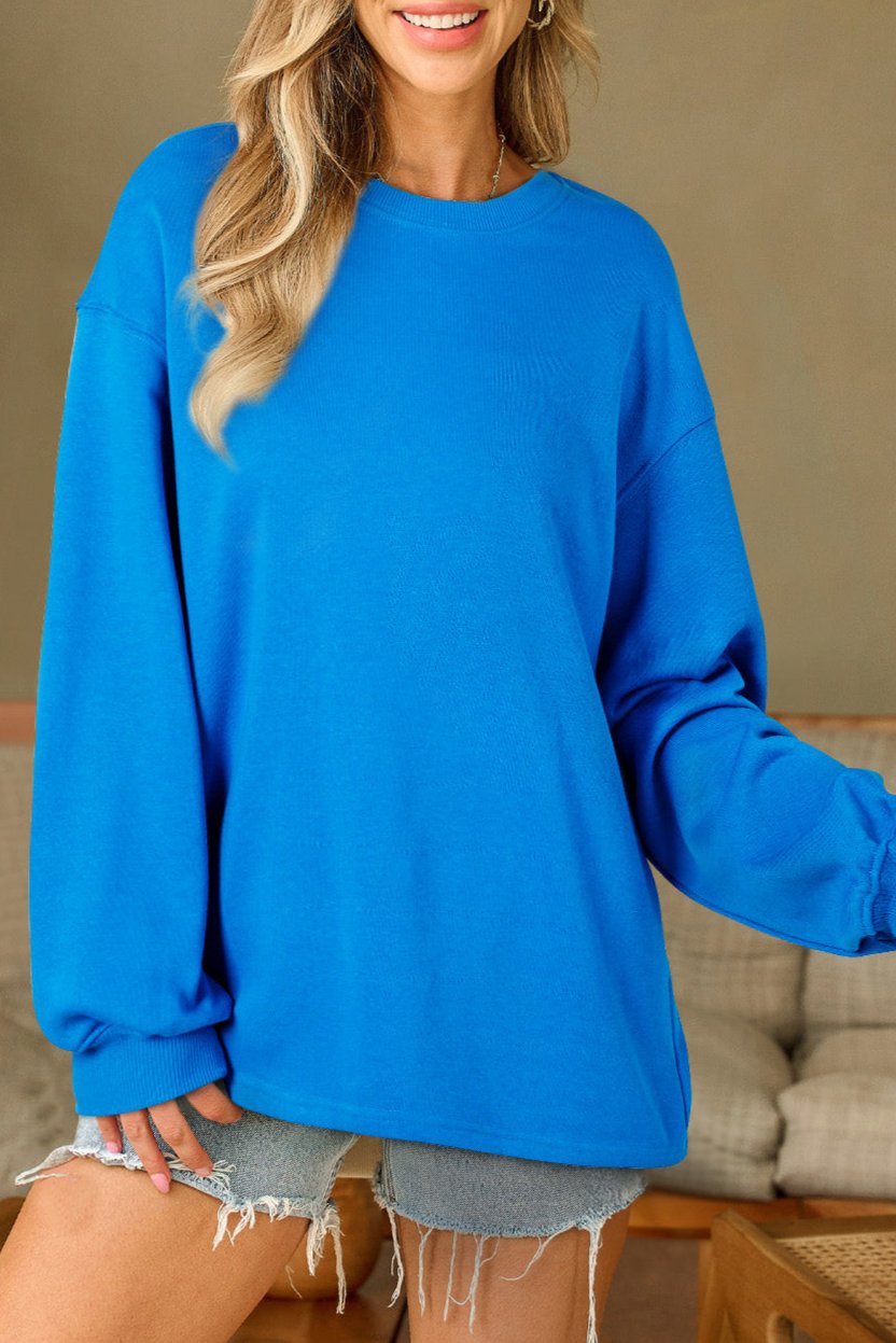 Drop Shoulder Long Sleeve Sweatshirt