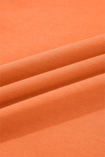 Solid Puff Sleeve Top and Drawstring Pants Set