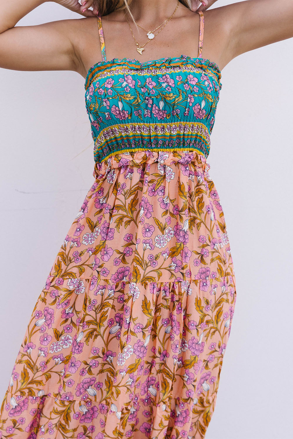 Floral Spaghetti Strap Maxi Dress