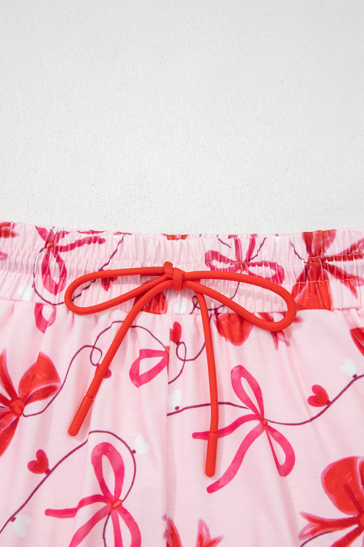 Valentine Bow Tee and Shorts Lounge Set