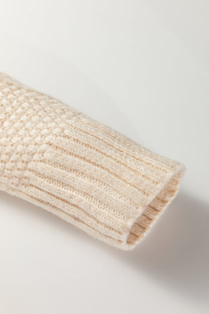 Cable Knit Drop Shoulder Sweater Dress