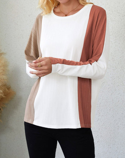 Colorblock Dolman Long Sleeve Top