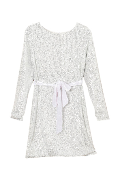 Sequin Long Sleeve Mini Dress