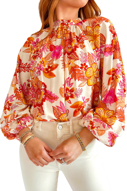 Floral Puff Sleeve Blouse