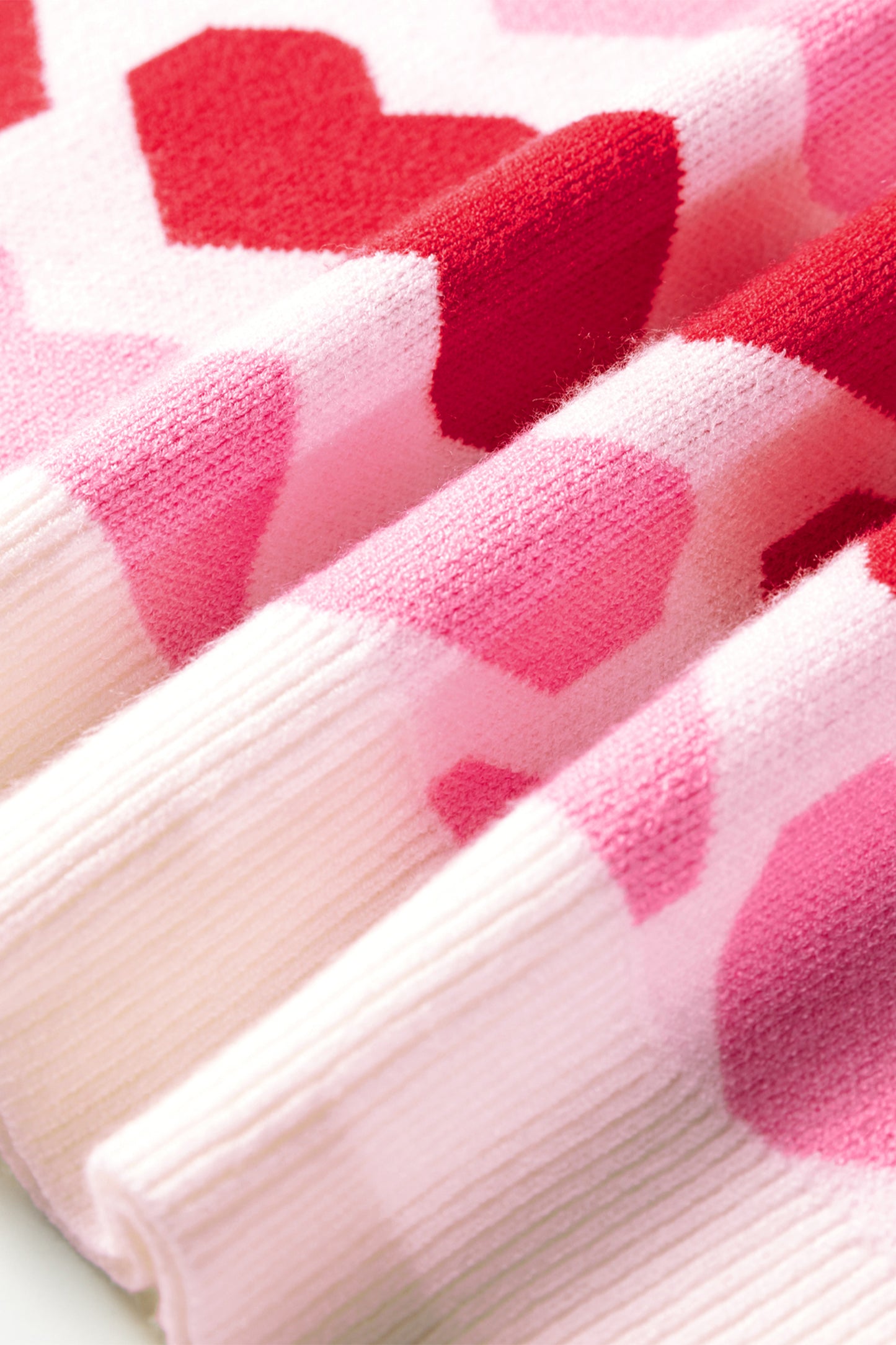 Valentine Heart Knit Crew Neck Sweater