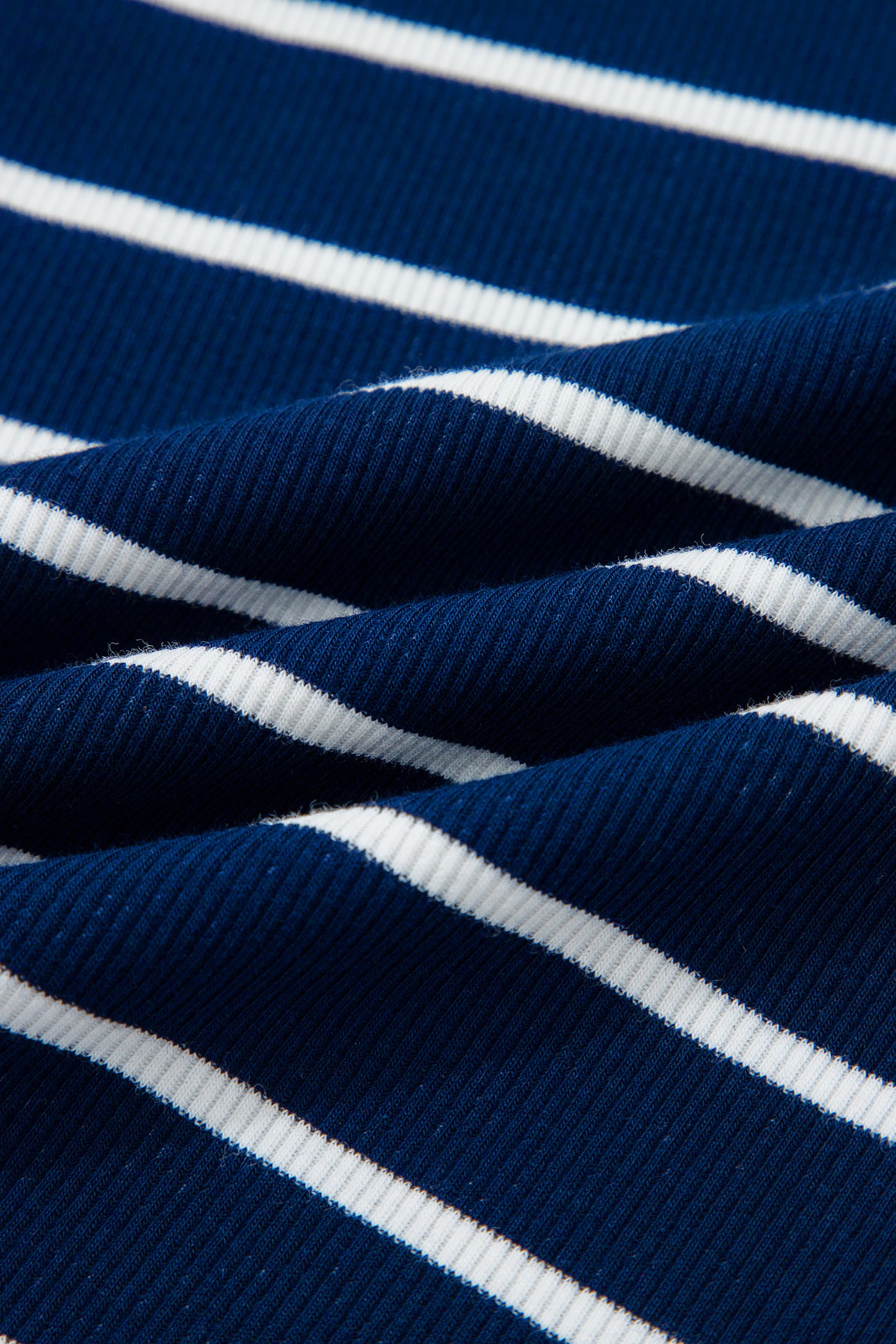 Stripe Stand Collar V-Neck Dolman Sleeve Top