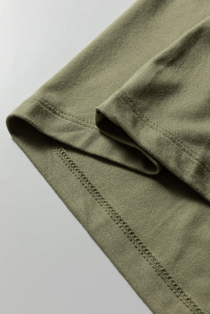 Solid Scoop Neck Long Sleeve Top