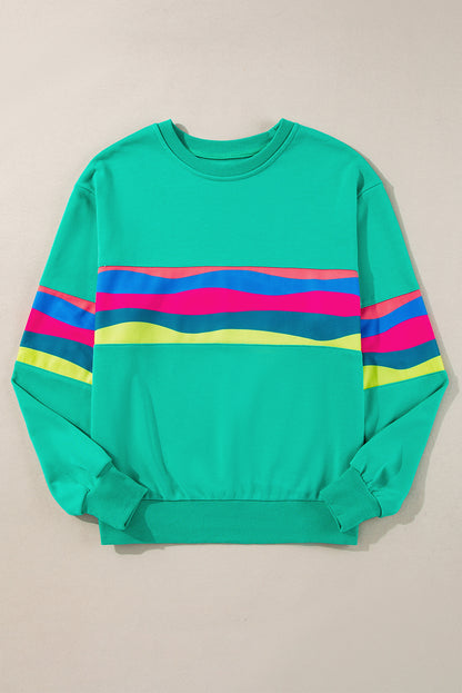 Stripe Colorblock Long Sleeve T-Shirt