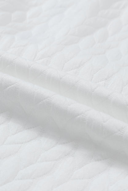 Embroidered Patch Cable Knit Pullover Sweatshirt