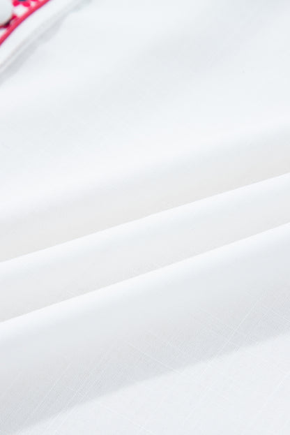 Floral Embroidered Puff Long Sleeve Shirt