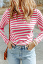 Stripe Ribbed Long Sleeve Tee