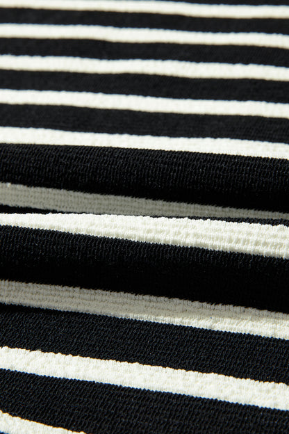 Christmas Stripe Contrast MERRY Drop Shoulder Sweatshirt