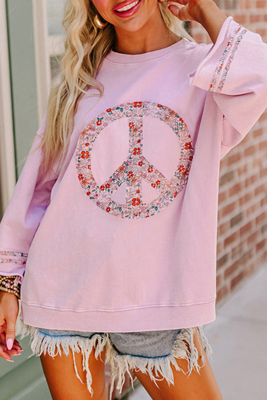 Floral Peace Wide Sleeve Top