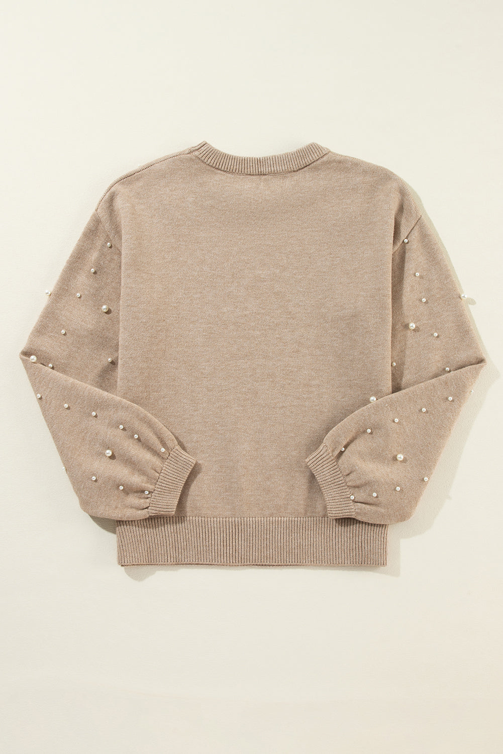 Pearl Embellished Round Neck Sweater