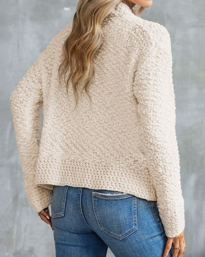 Popcorn Open Front Cardigan