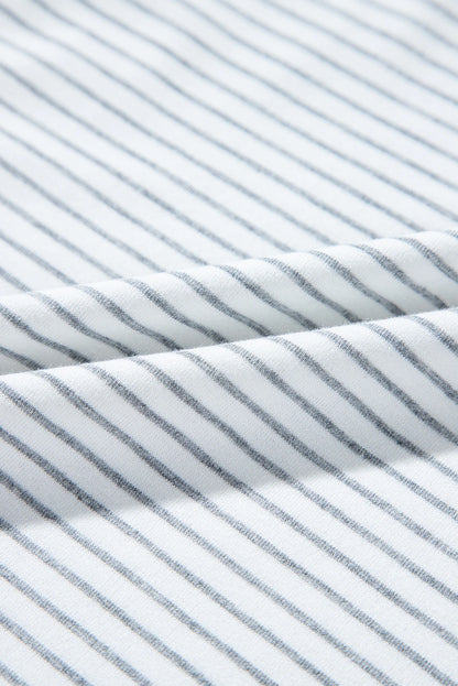 Floral Contrast Stripe Patchwork Raglan Sleeve Tee