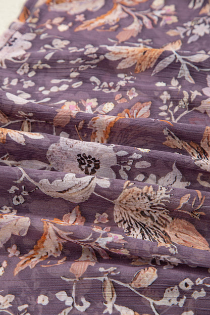 Boho Floral 3/4 Sleeve Babydoll Blouse