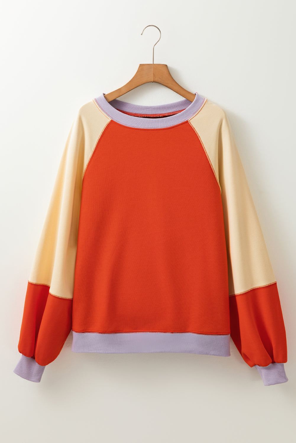 Colorblock Raglan Long Sleeve Top