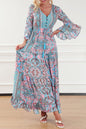 Paisley Ruffle Tiered Maxi Dress