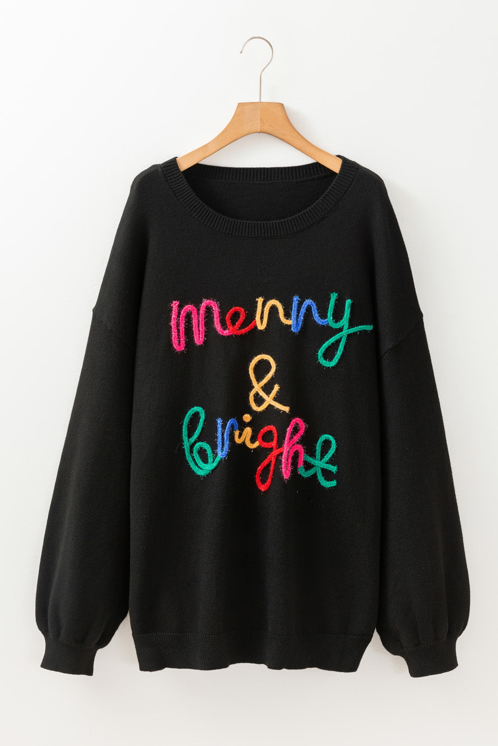 Plus Size Merry & Bright Round Neck Sweater