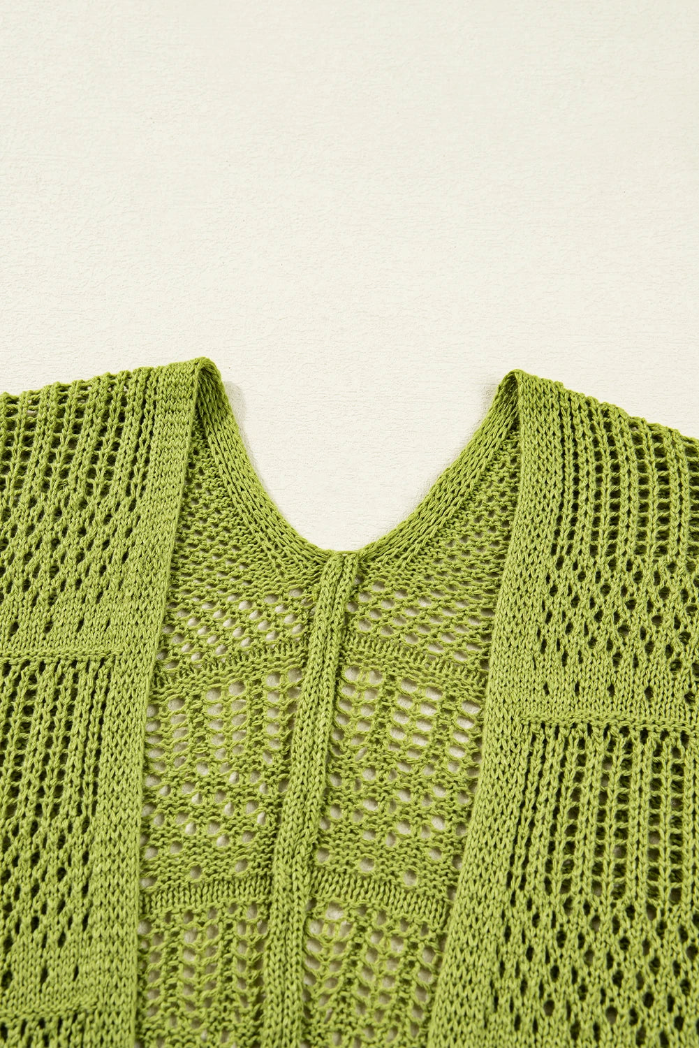 Crochet Knit Oversize Open Front Cardigan