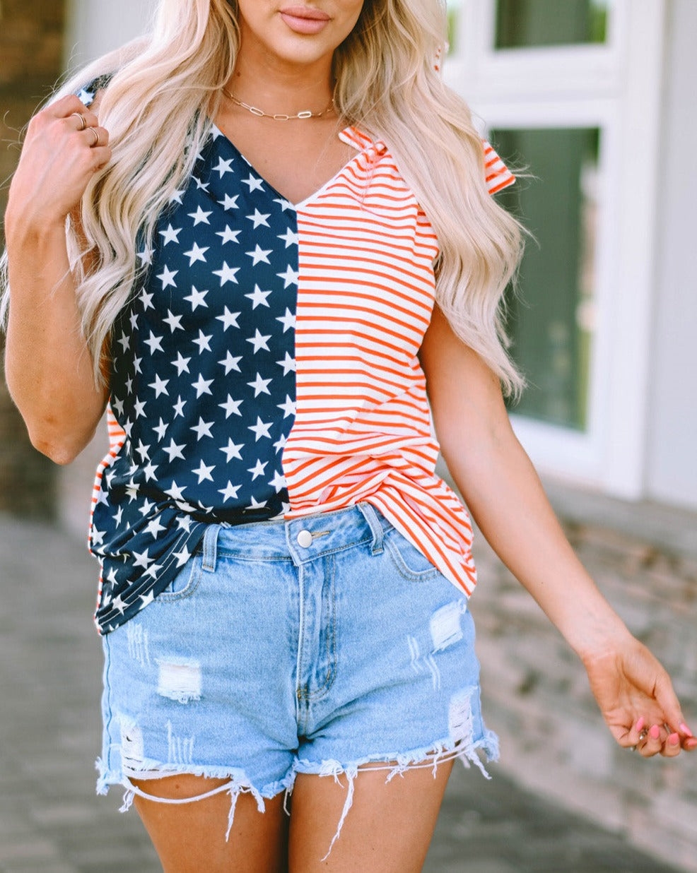 Stars and Stripes Sleeveless Top