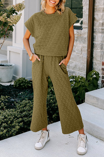 Quilted Top and Pants Set