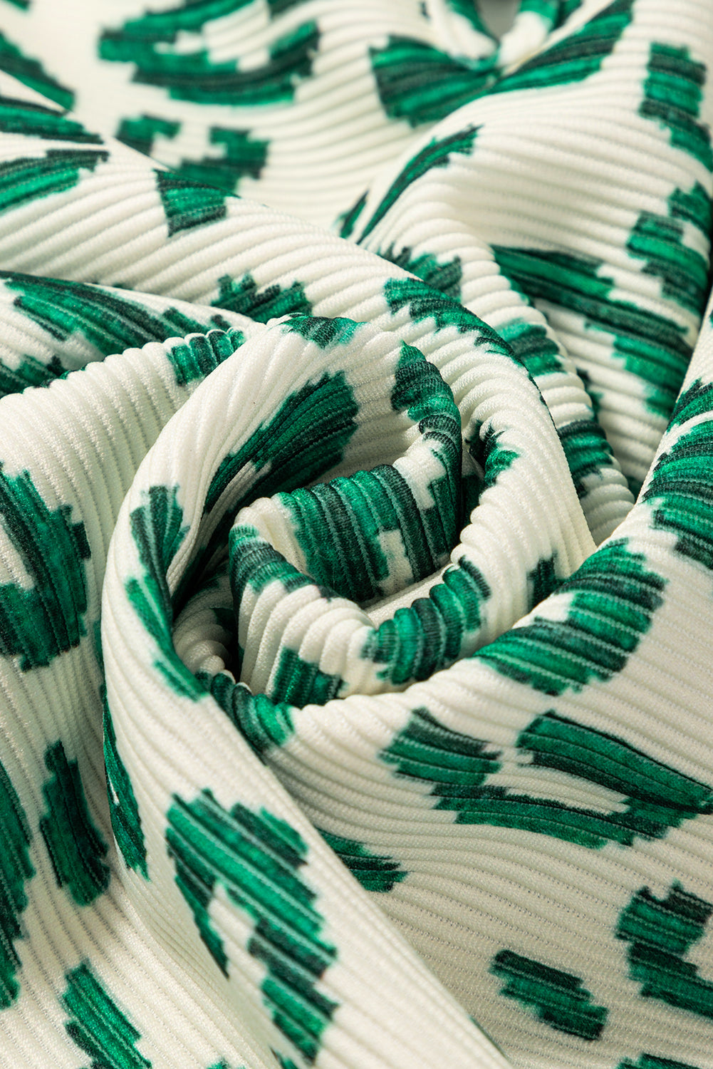 Leopard Mock Neck Puff Sleeve Top