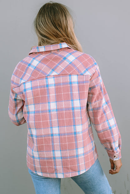 Plaid Flannel Flap Pocket Shacket