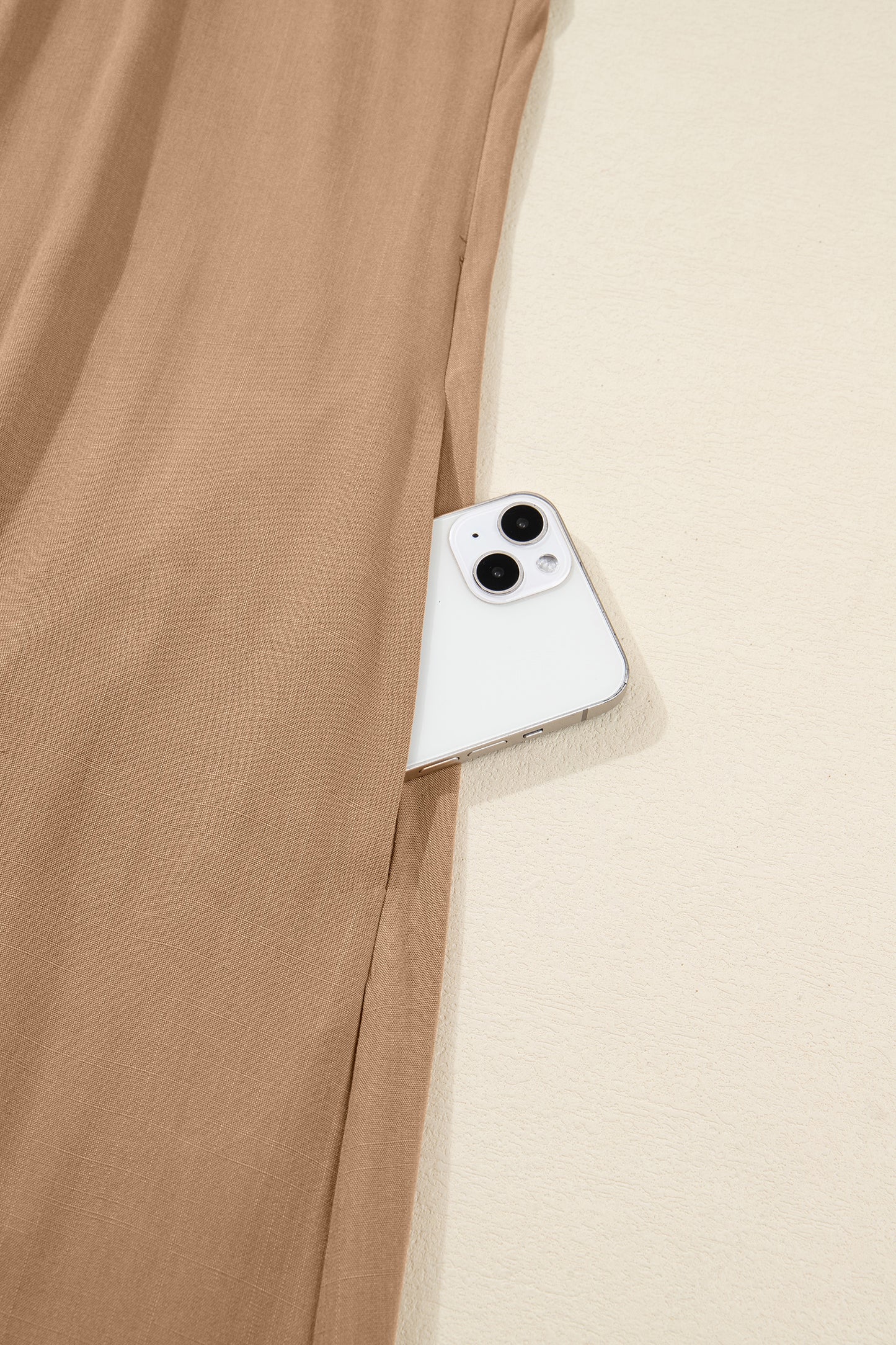 Plus Size Smocked V-Neck Leopard Piping Maxi Dress