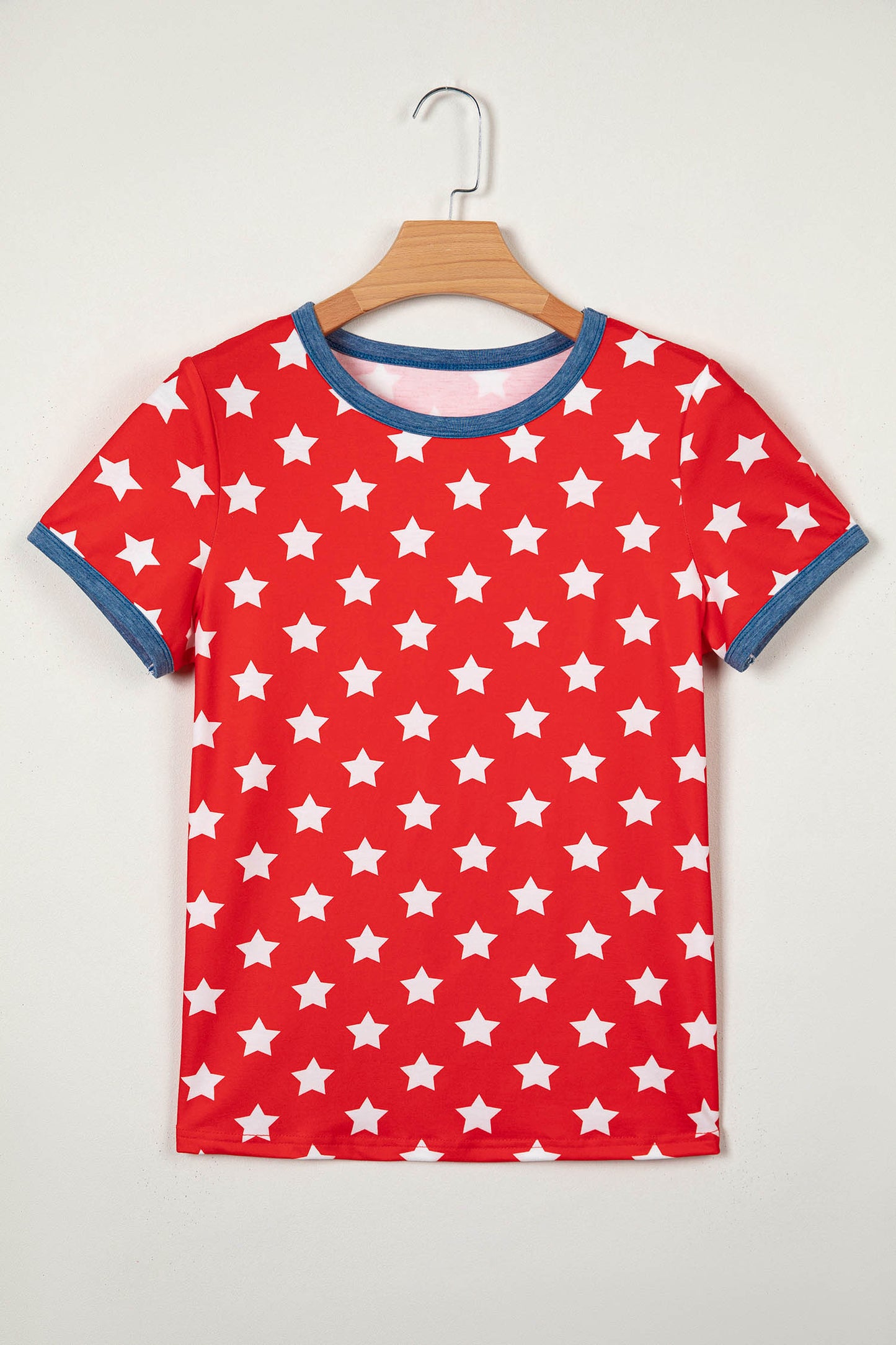 Americana Stars Colorblock Short Sleeve Top