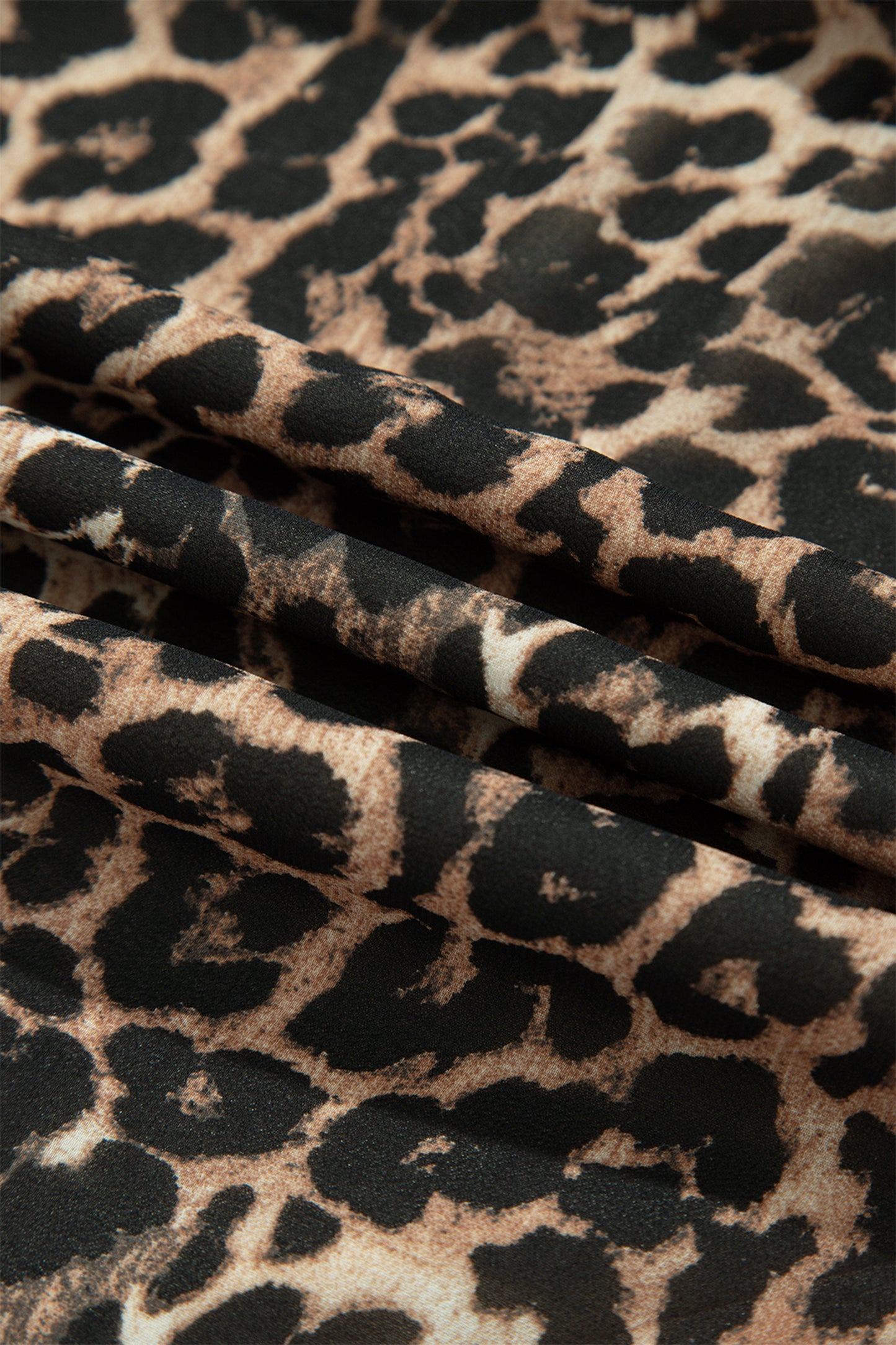 Leopard Long Sleeve Shift Mini Dress