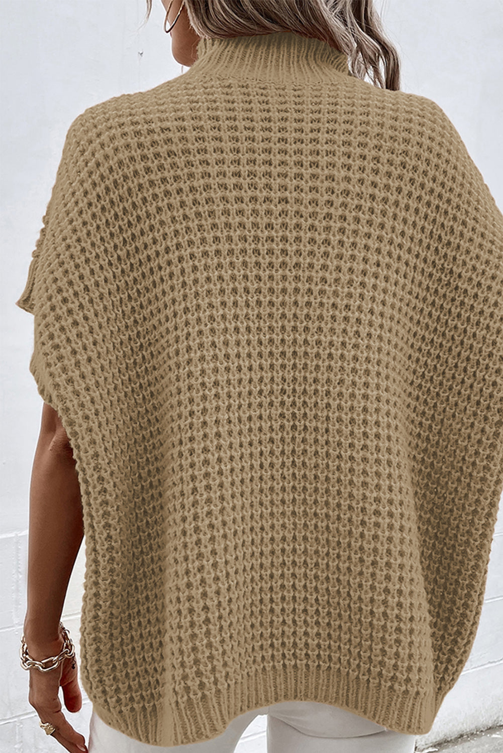 Mock Neck Batwing Sleeve Sweater