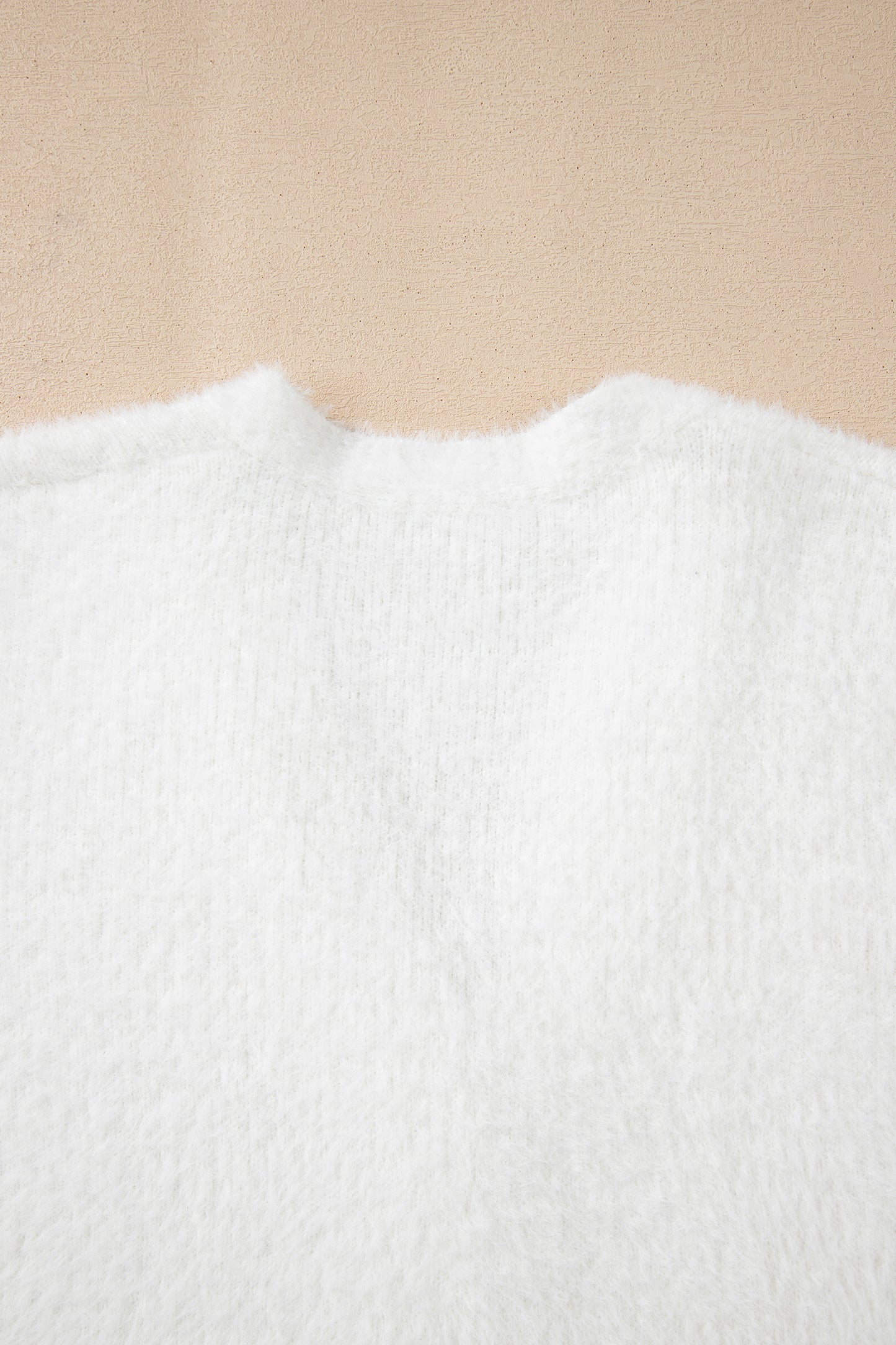 Solid Fuzzy Button-Front Cardigan
