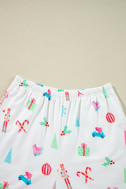 Christmas Short Sleeve Shirt and Shorts Pajama Set