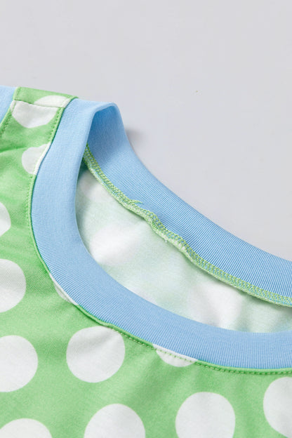 Polka Dot Contrast Trim Loose Tank Top