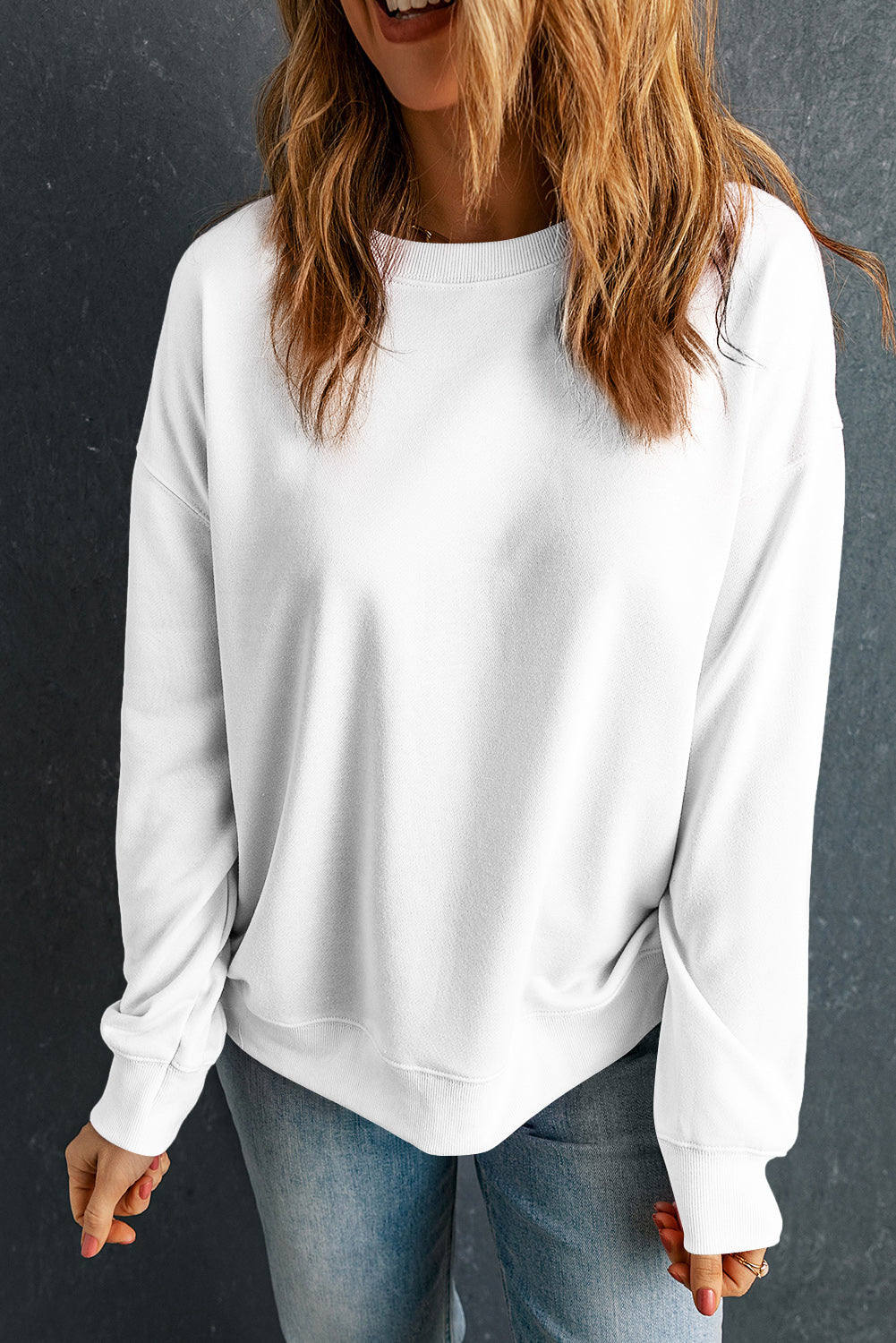 Crewneck Long Sleeve Pullover Sweatshirt