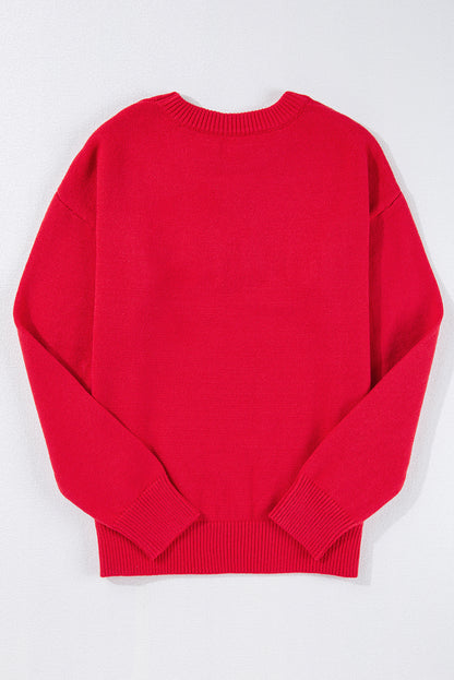 Christmas Merry Tinsel Drop Shoulder Sweater