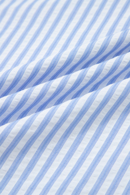 Leopard Patchwork Collared V-Neck Puff Sleeve Blouse