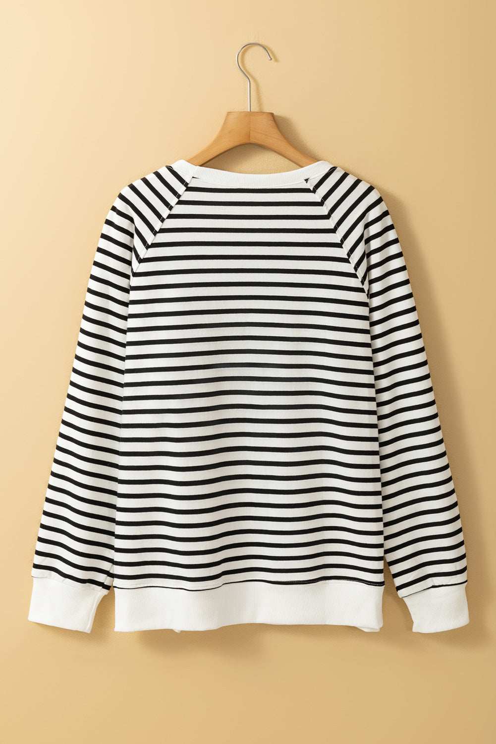 Stripe Raglan Sleeve Sweatshirt